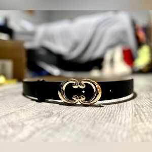 STEVE MADDEN Belt - BRAND NEW 🖤 BLACK/GOLD, SZ M